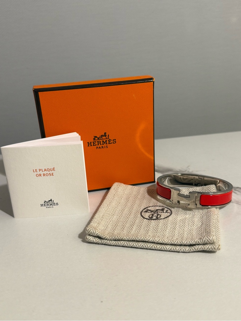 Hermes Silver Clic H Bracelet